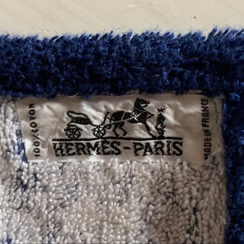Vintage Hermès Large Towel Equestrian/Horses Motif